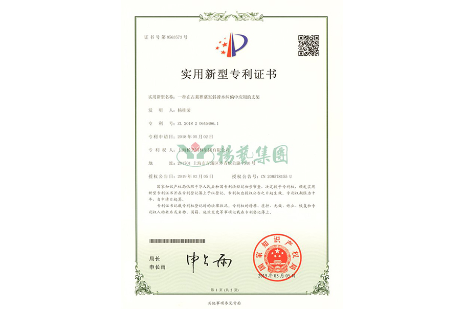 实用新型专利：一种在古墓葬墓室斜撑木纠偏中